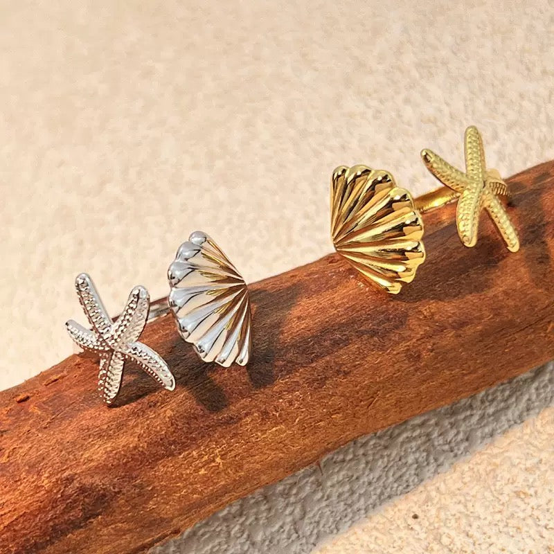 Leila Shells and Star adjustable Ring