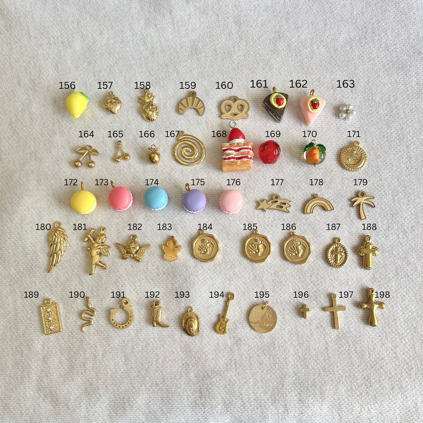 Personalised charm necklace with cute waterproof charms – Wishing Notes