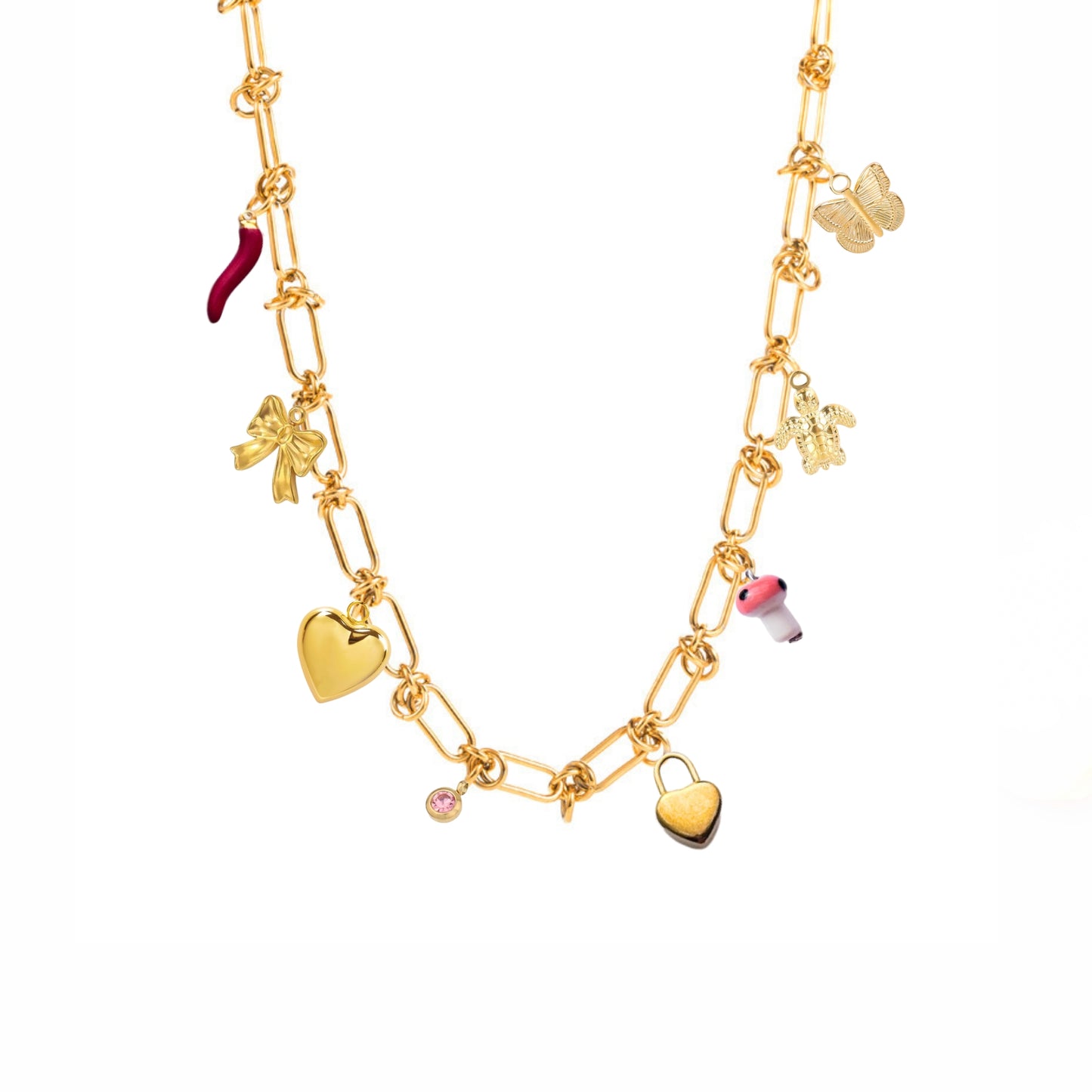 Kaia Design your own Charms Necklaces (Thick Chain)