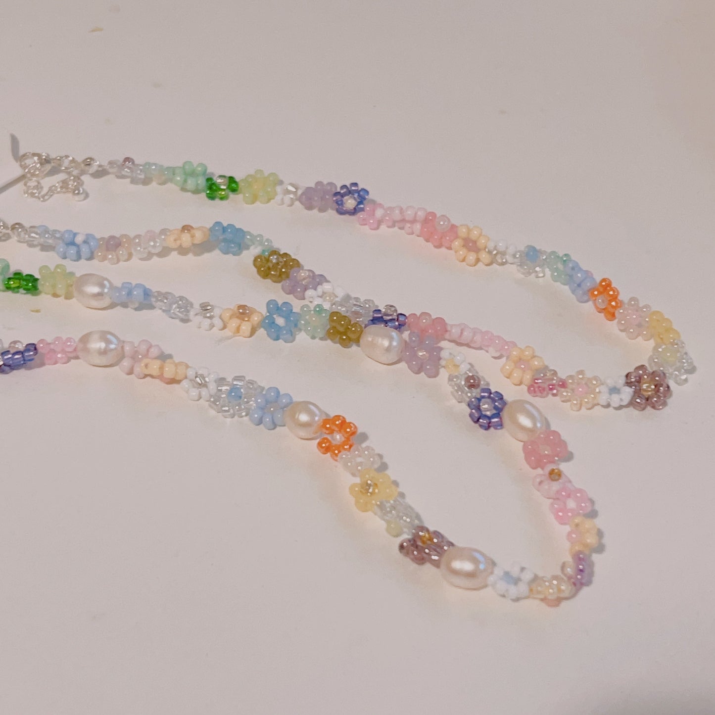 Nora Beaded Floral Necklace