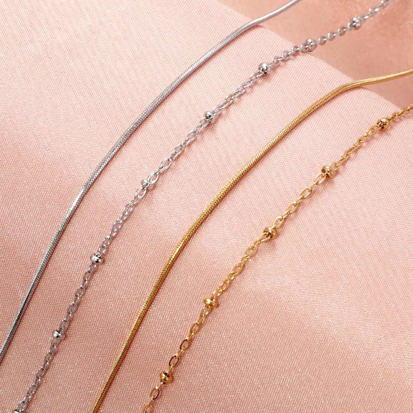 Snake Duo Chain Necklace Only (DIY Charms)