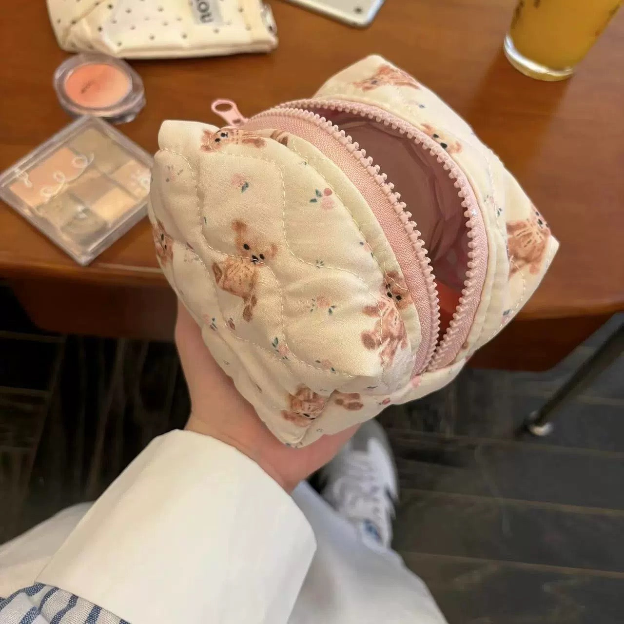 Poppy bear make up bag