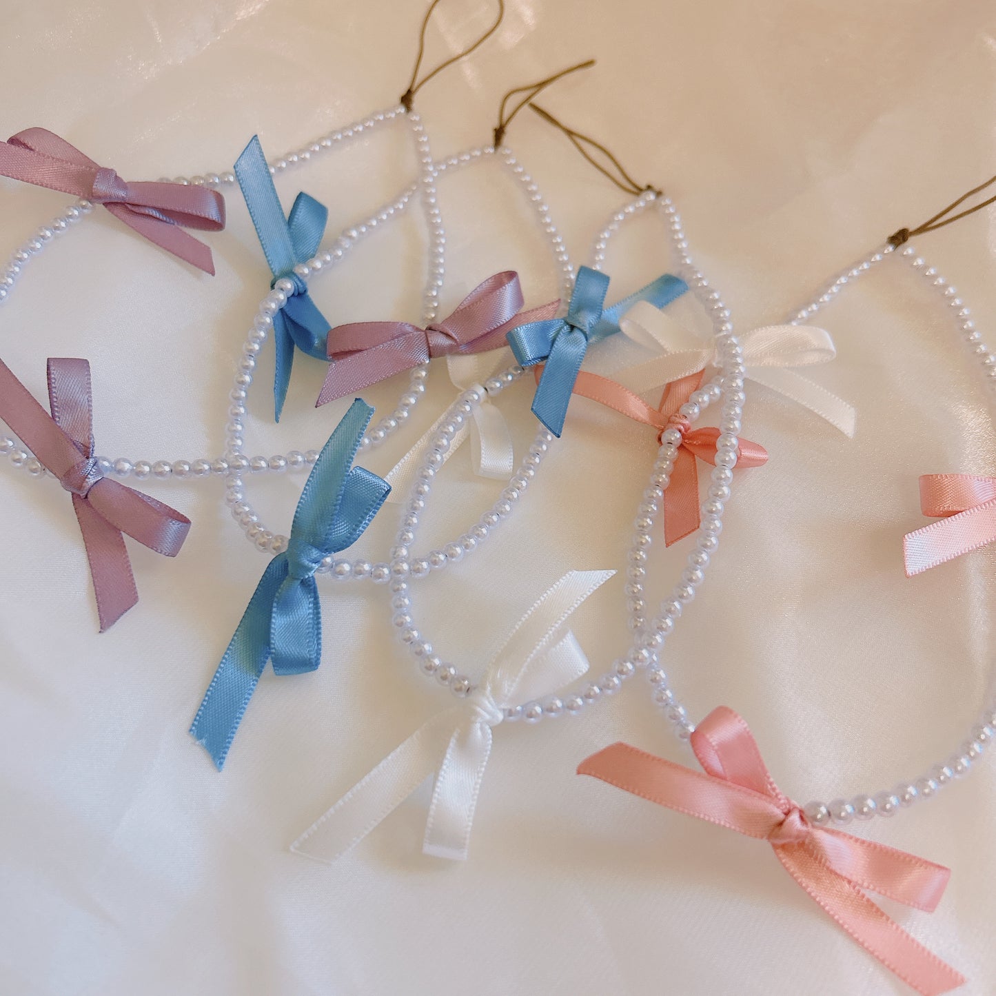 Blue Cute Ribbon Phone Strap, bow phone charm