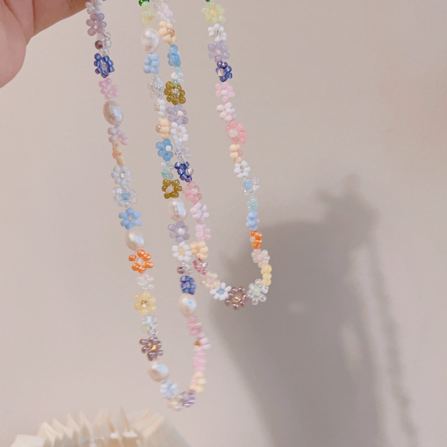 Nora Beaded Floral Necklace