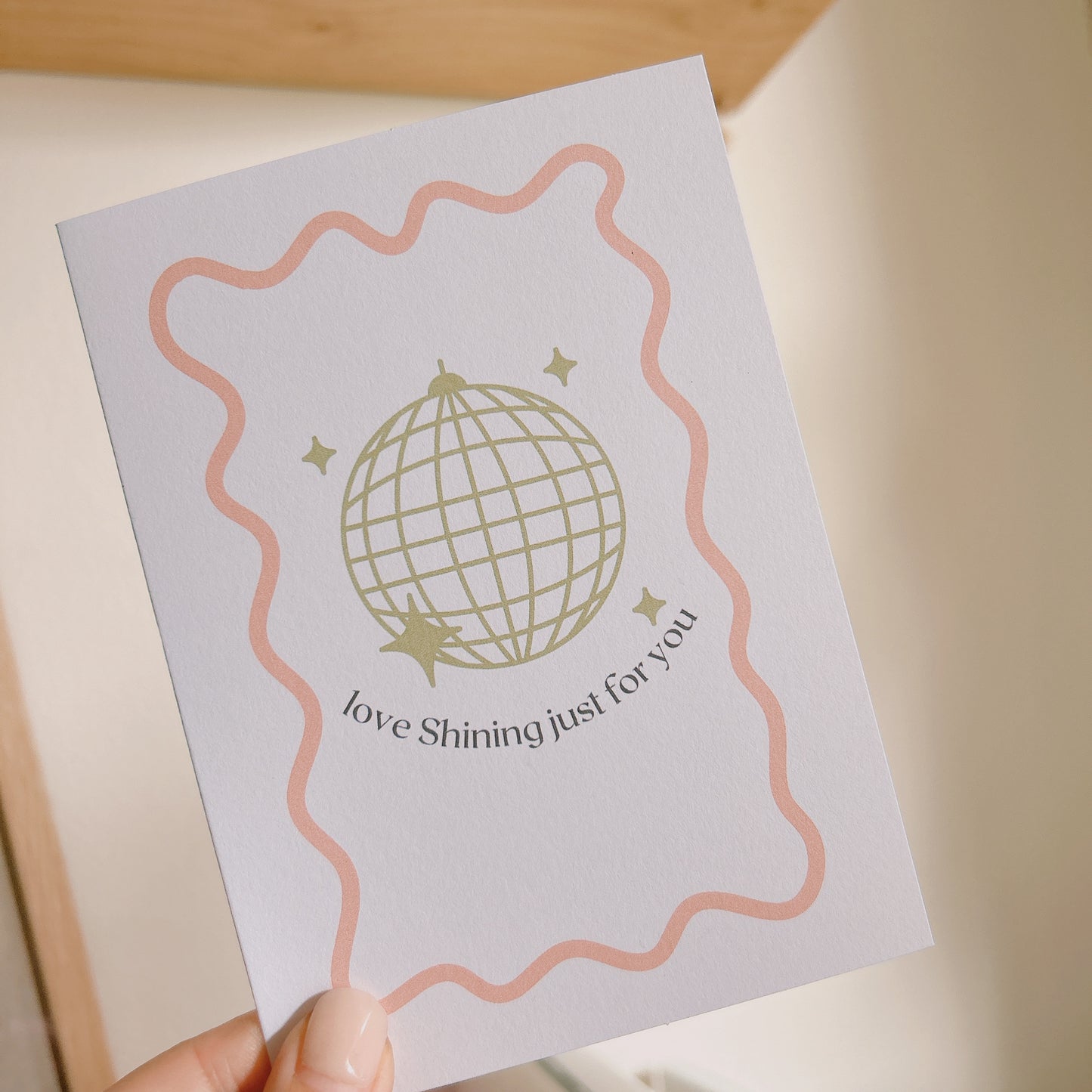 Love shining just for you card