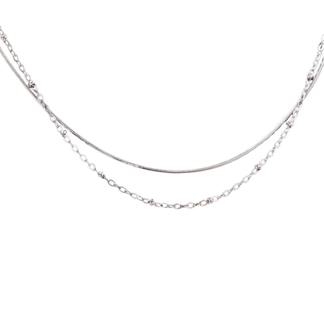 Snake Duo Chain Necklace Only (DIY Charms)