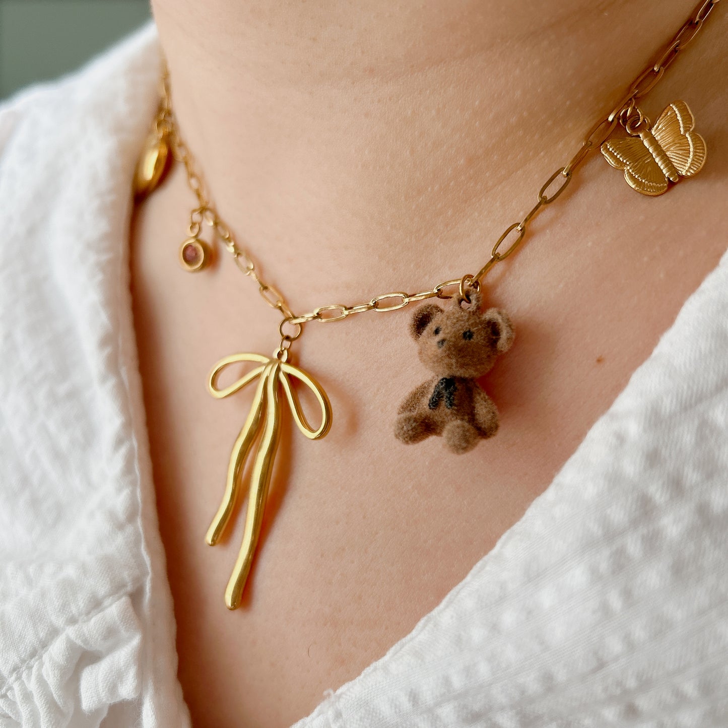 Abby Design your own Charms Necklaces (Small PaperClip)
