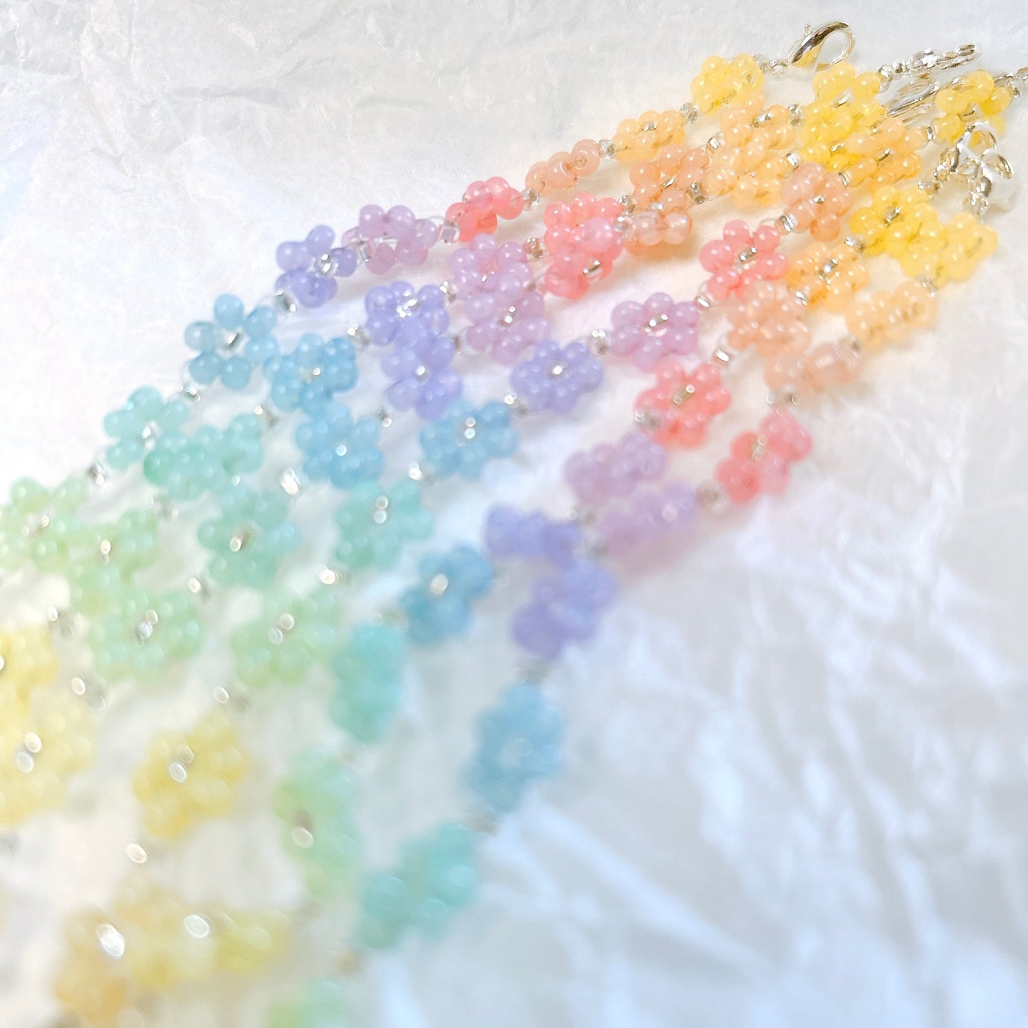Rainbow daisy bracelet