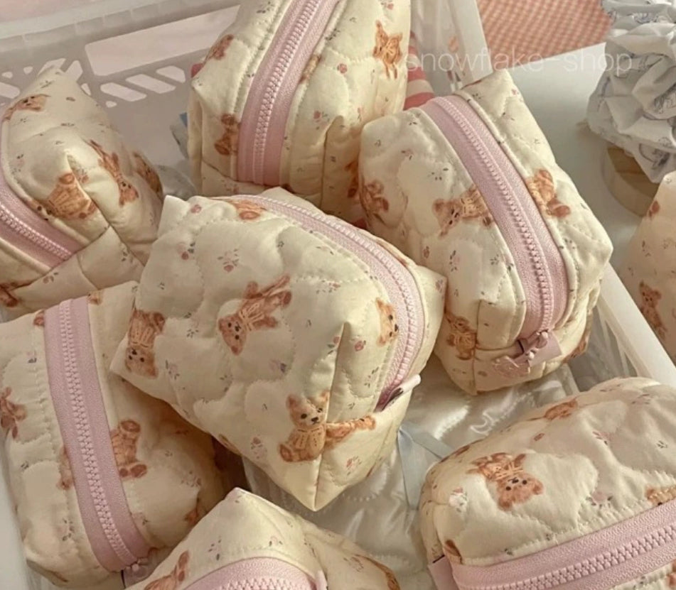 Poppy bear make up bag