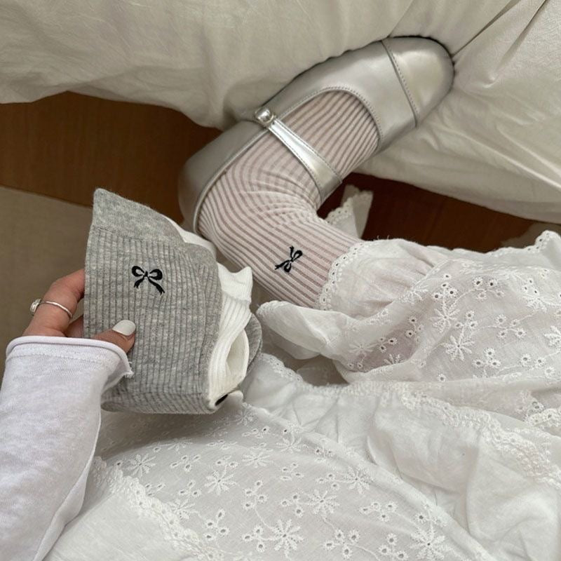 Issey Ribbon Summer long socks