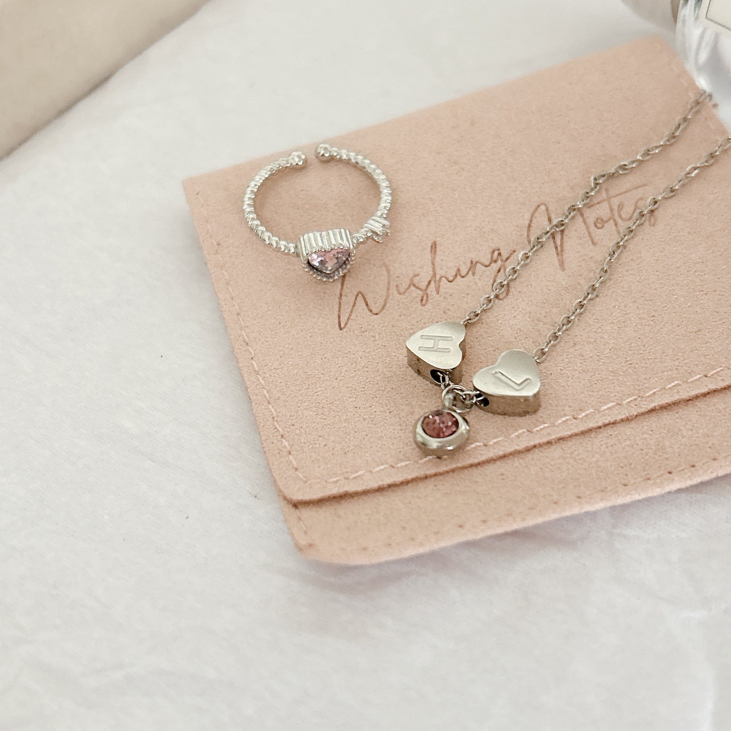 Zoe Personalised initial & Birthstone Charms Necklace
