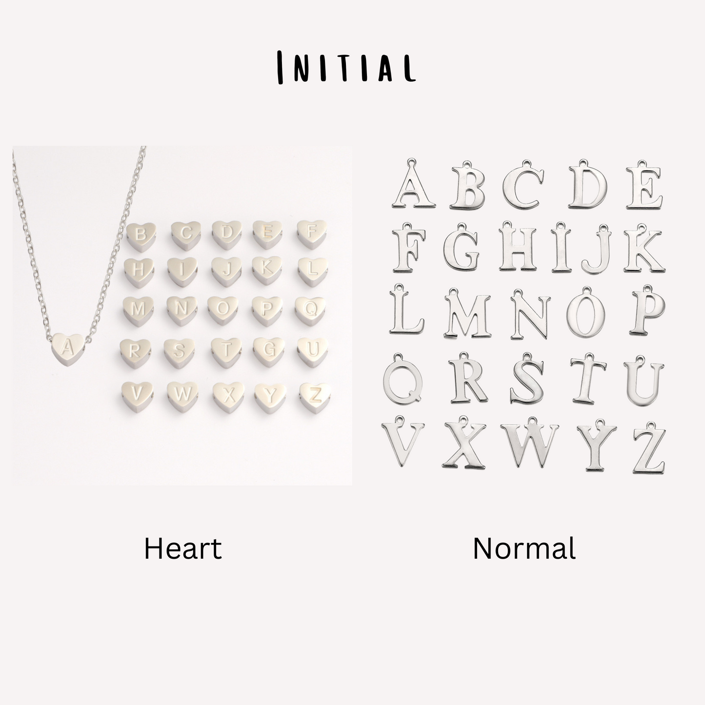 Zoe Personalised initial & Birthstone Charms Necklace