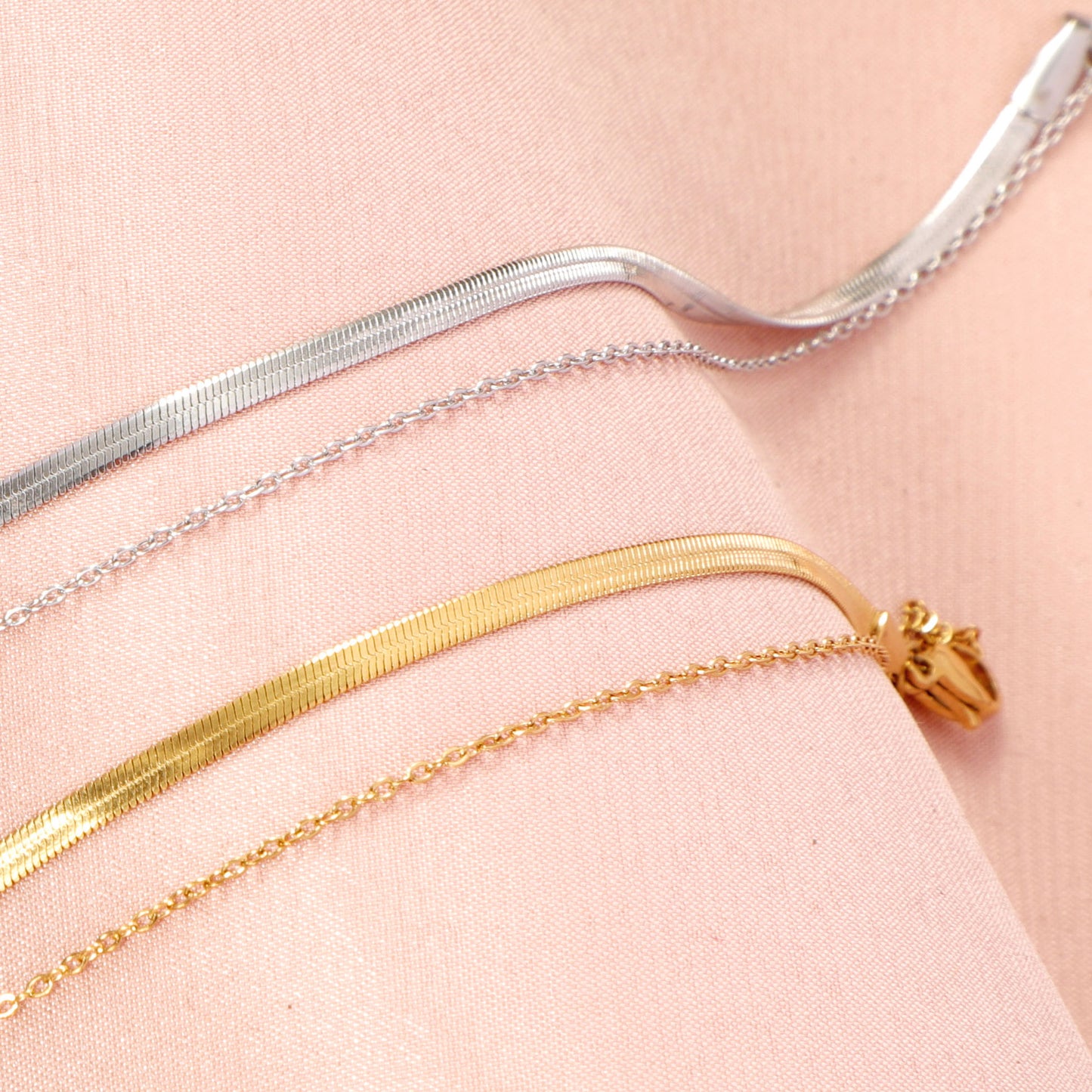 Snake Duo Chain Necklace Only (DIY Charms)