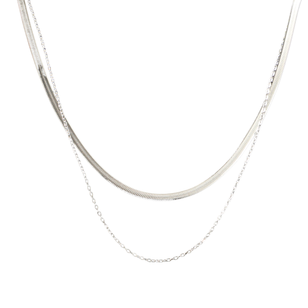 Snake Duo Chain Necklace Only (DIY Charms)