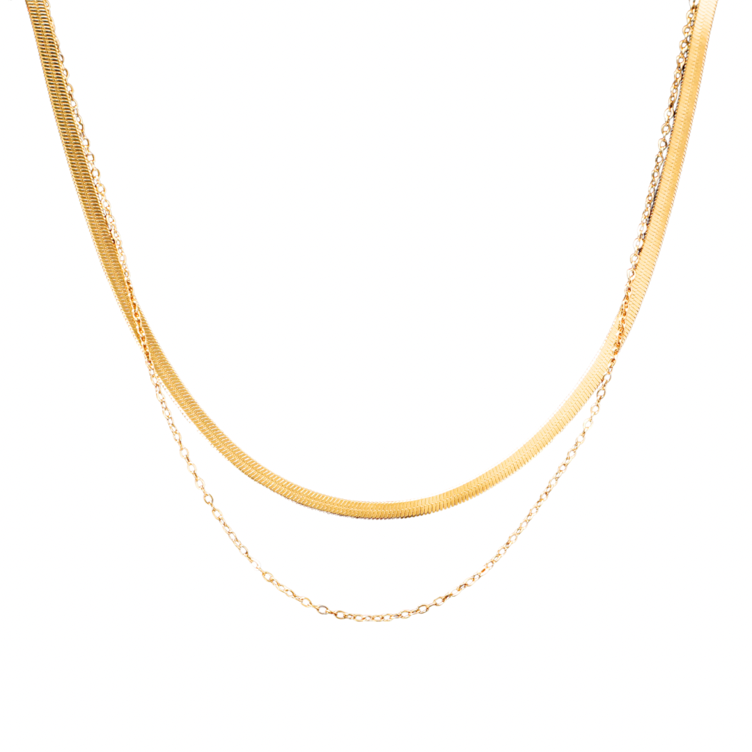 Snake Duo Chain Necklace Only (DIY Charms)