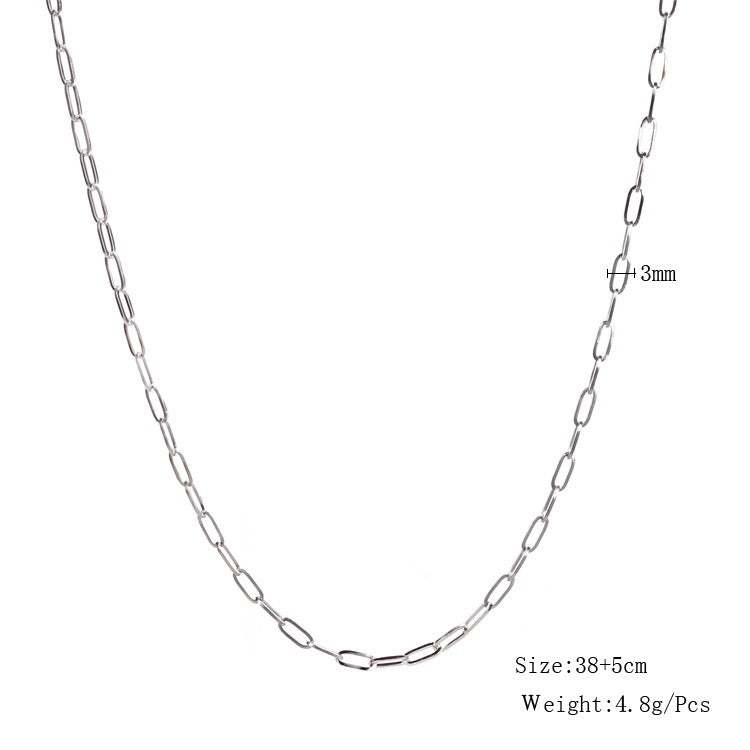 Paperclip Necklace Chain Necklace | Waterproof Non Tarnish