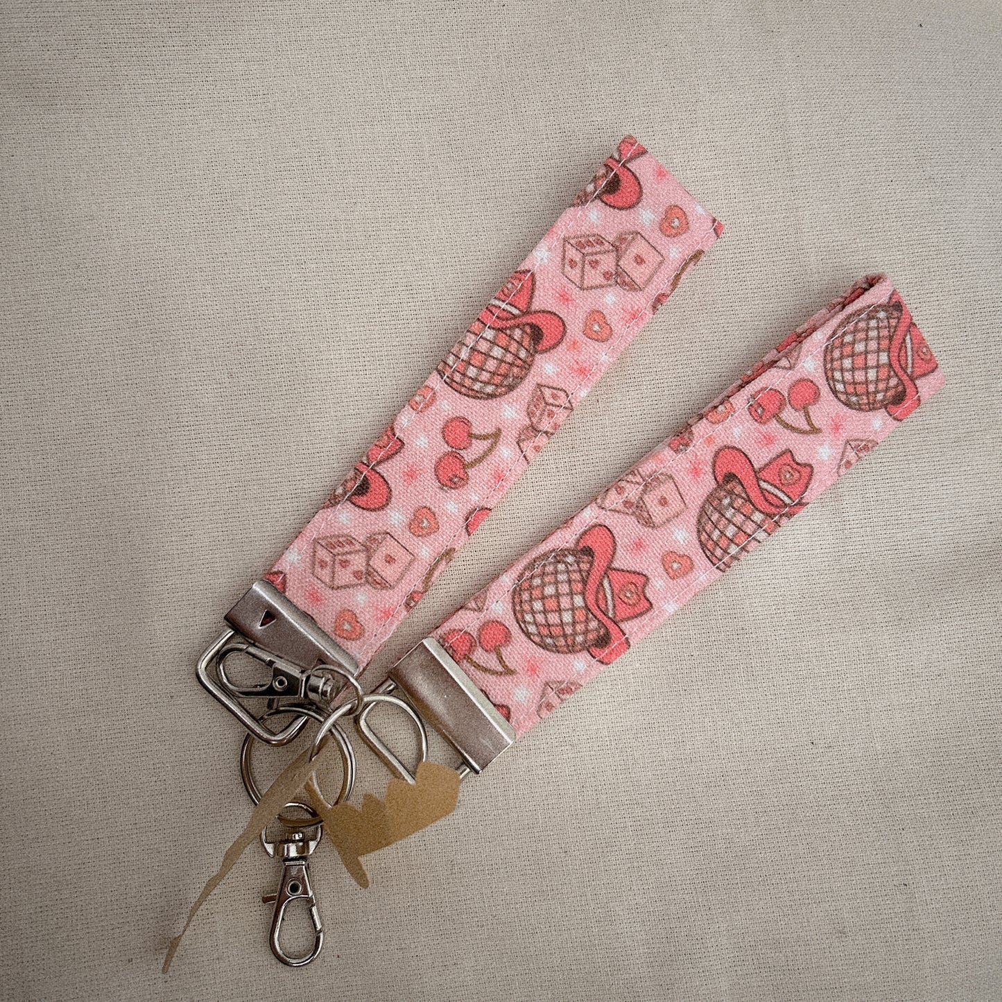 Disco ball key fob wristlet