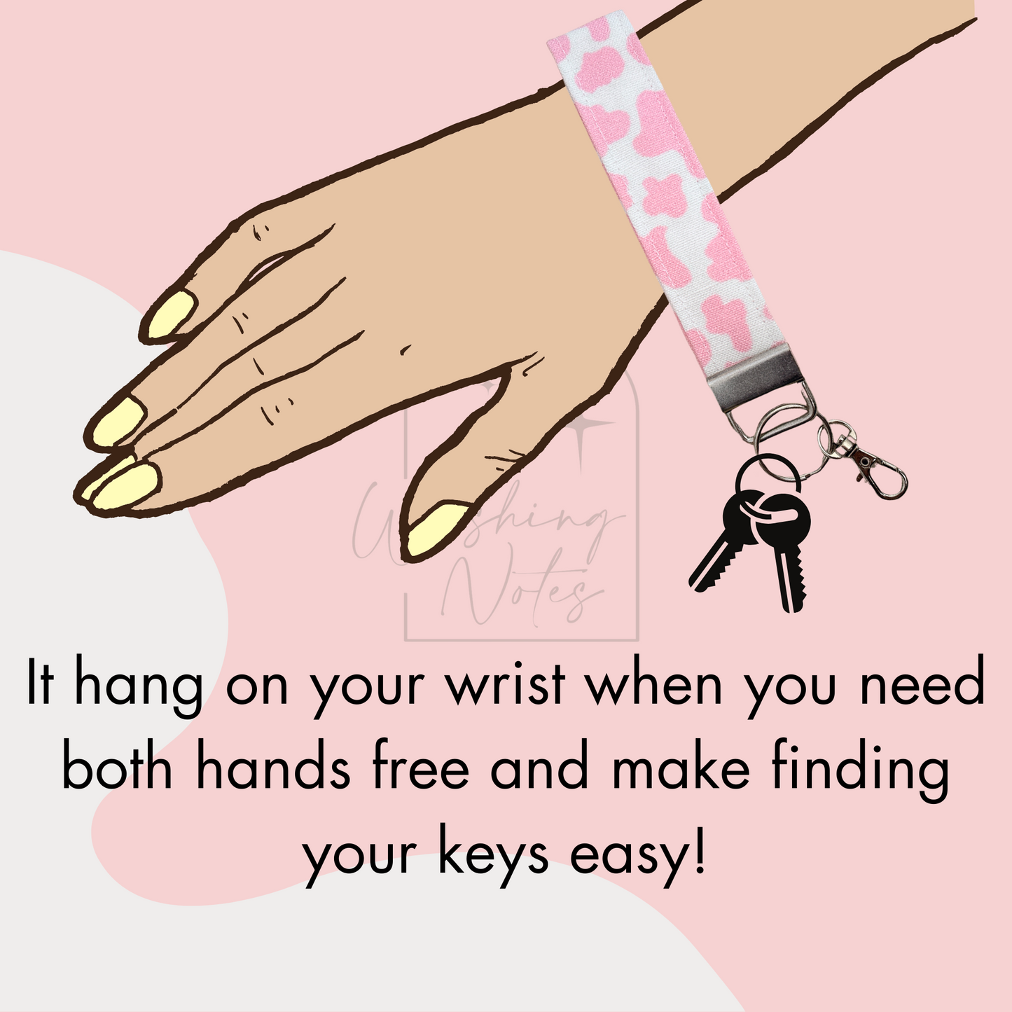 Teddy Bow key fob wristlet