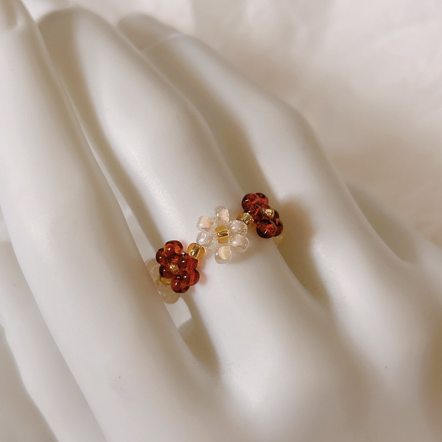 Sofia Floral Beaded Rings