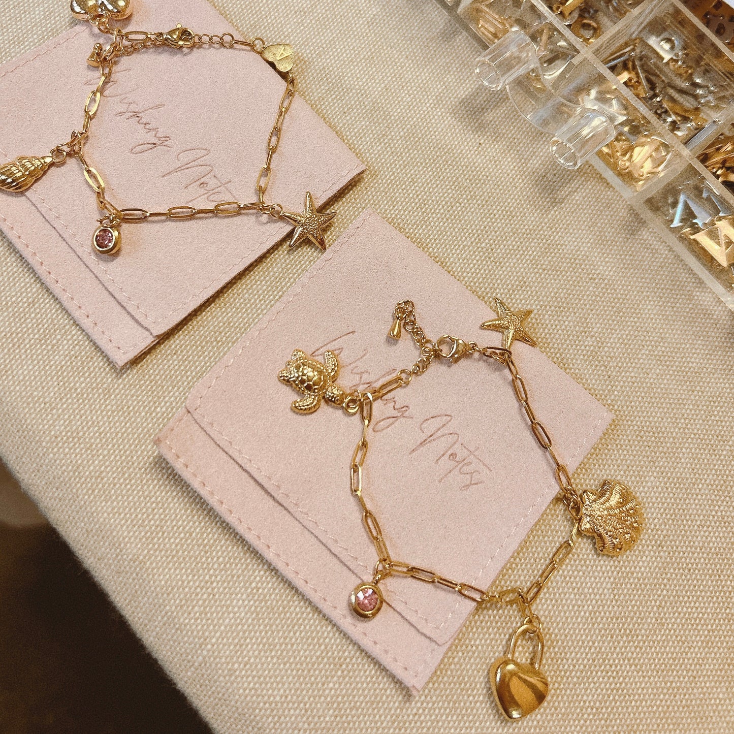 Personalised Paperclip Chain Charms Bracelet | Waterproof Non Tarnish