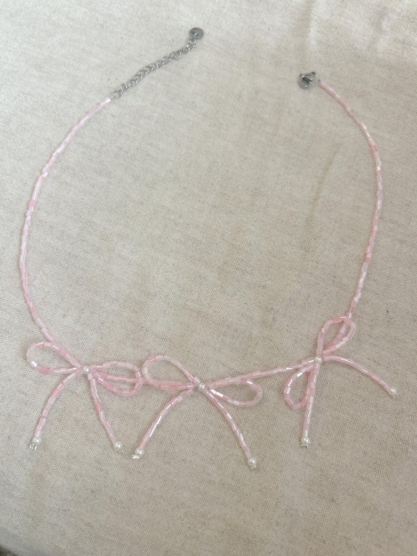 Carly Bow Ribbon Choker Necklace