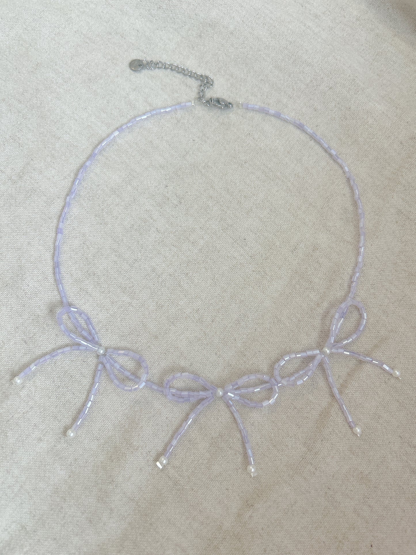 Carly Bow Ribbon Choker Necklace