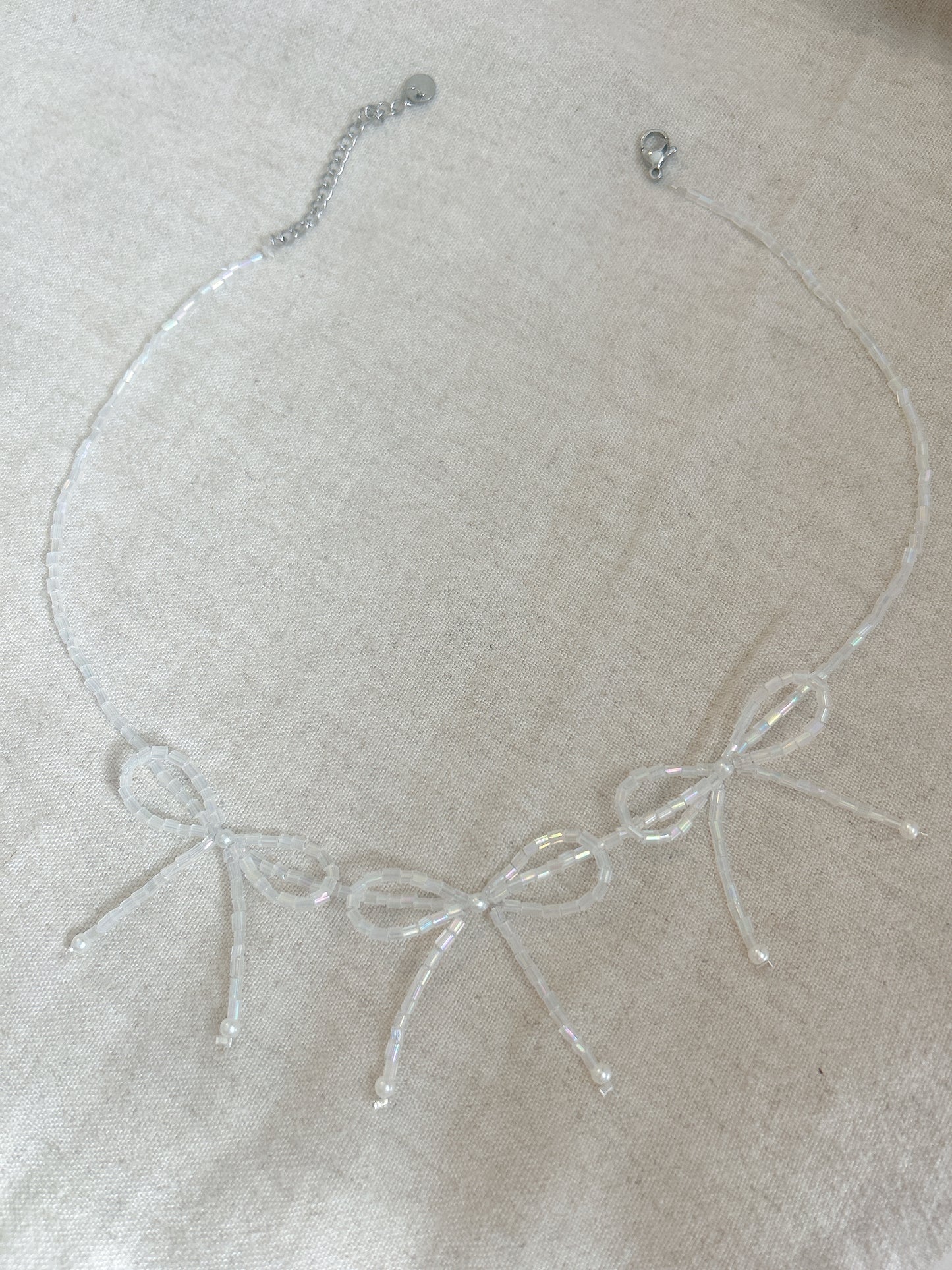 Carly Bow Ribbon Choker Necklace