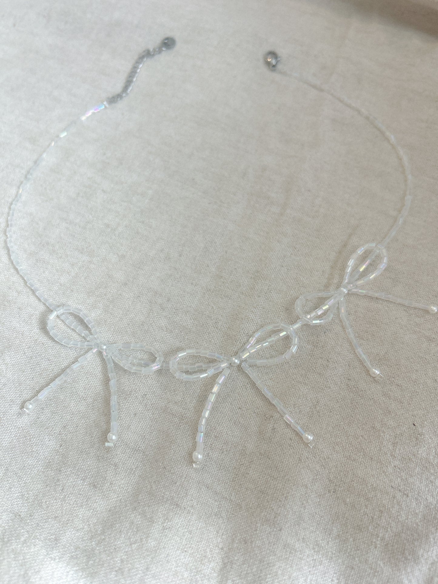 Carly Bow Ribbon Choker Necklace