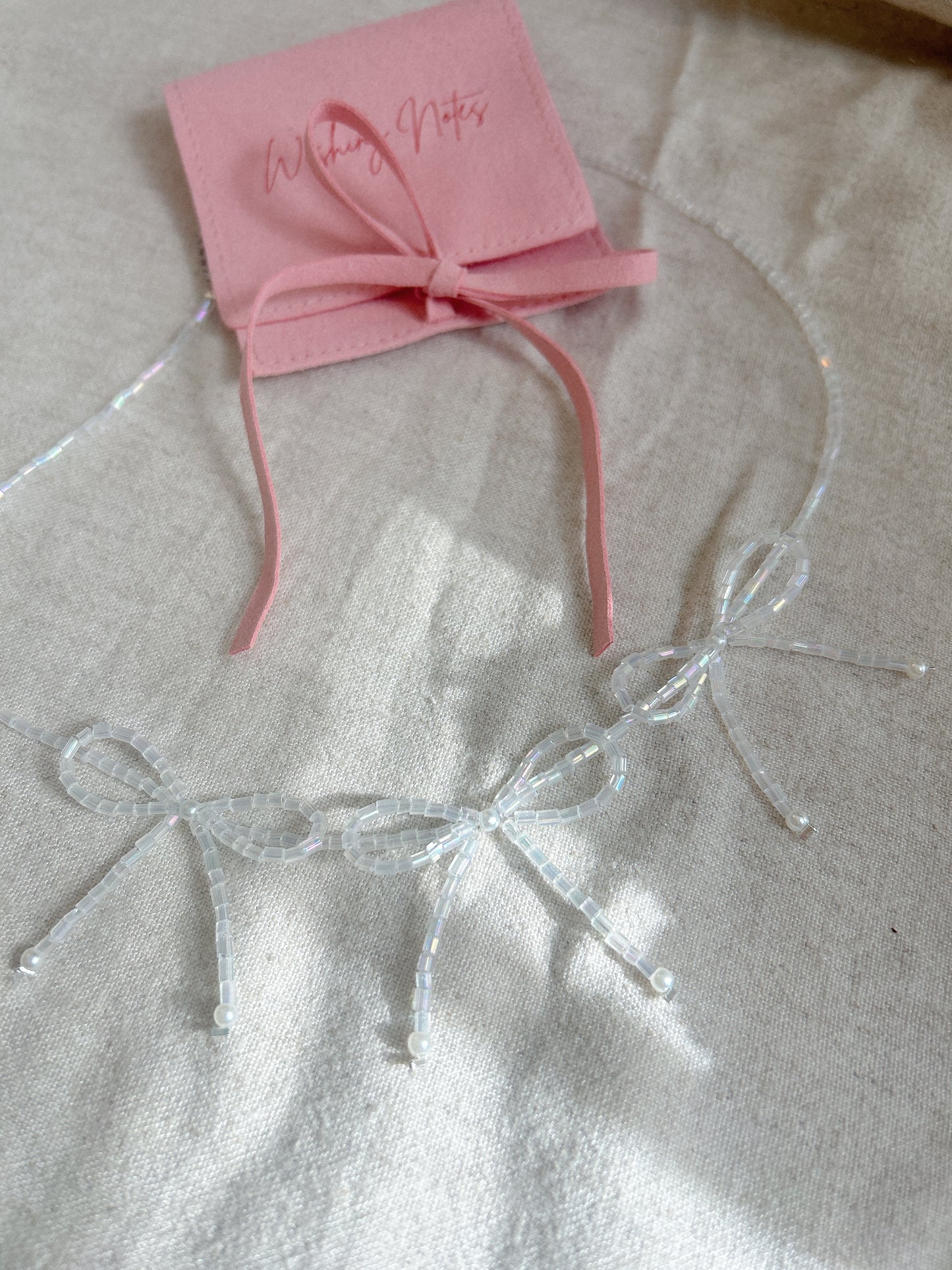 Carly Bow Ribbon Choker Necklace