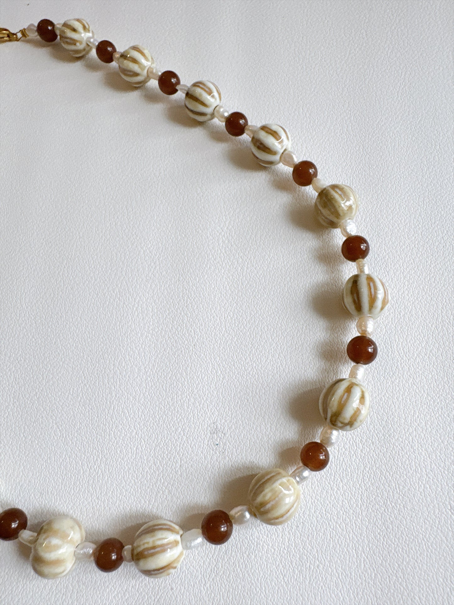 Miel Necklace — Caramel & Cream