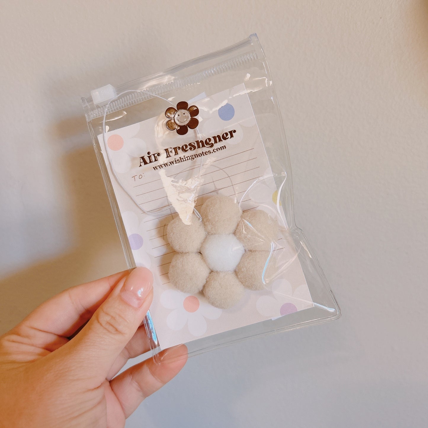 Beige Flower Car Diffuser, Air freshener