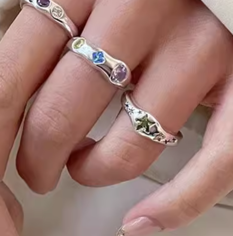 Star Gemstone Adjustable ring