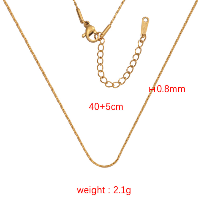 Cleo Necklace Snake Chain Charms