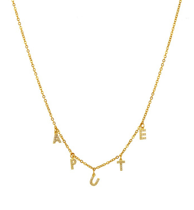 Sonia Customised Letters Charms Necklaces Gold