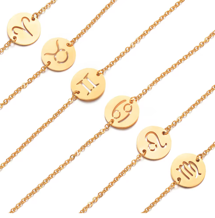 Zodiac Charms Bracelet Gold