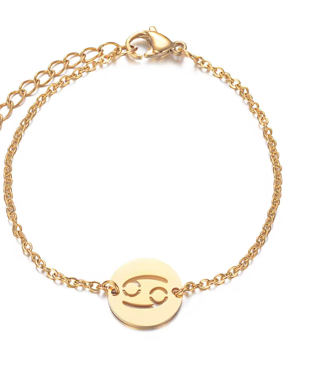 Zodiac Charms Bracelet Gold