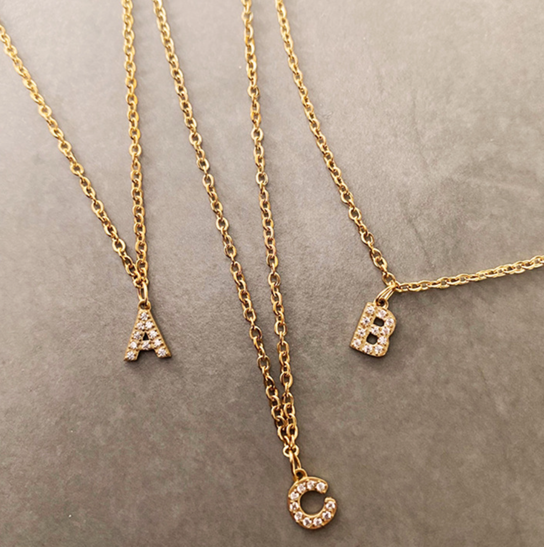 Sonia Customised Letters Charms Necklaces Gold