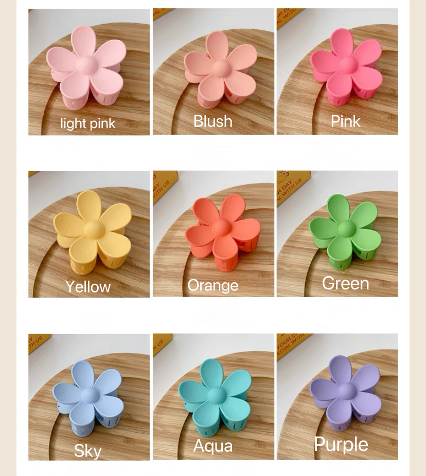 Pink Flower Hair Clip
