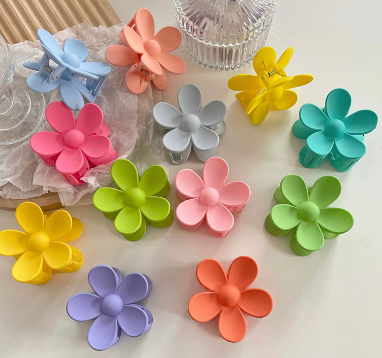 Pink Flower Hair Clip