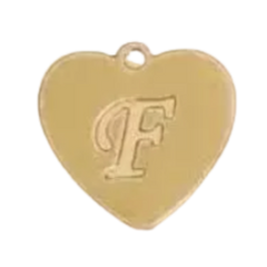 Alphabet – Heart F Gold