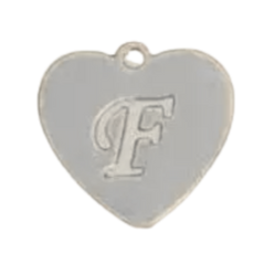 Alphabet – Heart F Silver