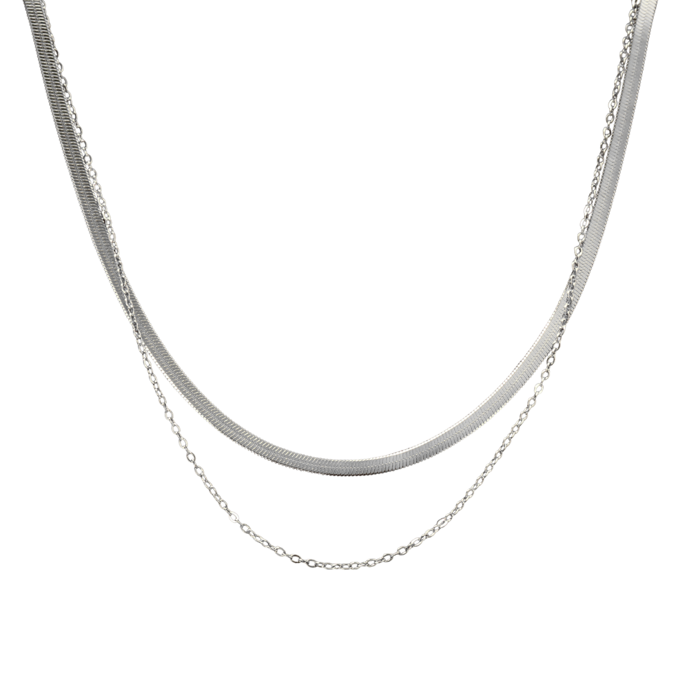 Duo Chain Snake Silver (40+5cm)