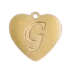 Alphabet – Heart G Gold