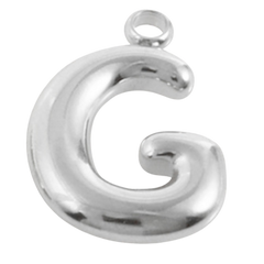 Alphabet – Bubble G Silver