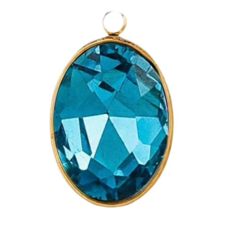 Oval Gem Blue