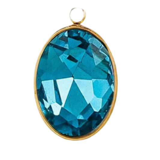 Oval Gem Blue