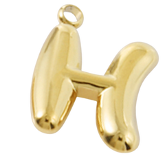 Alphabet – Bubble H Gold