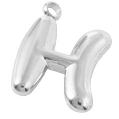 Alphabet – Bubble H Silver