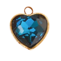 Heart Blue Silver
