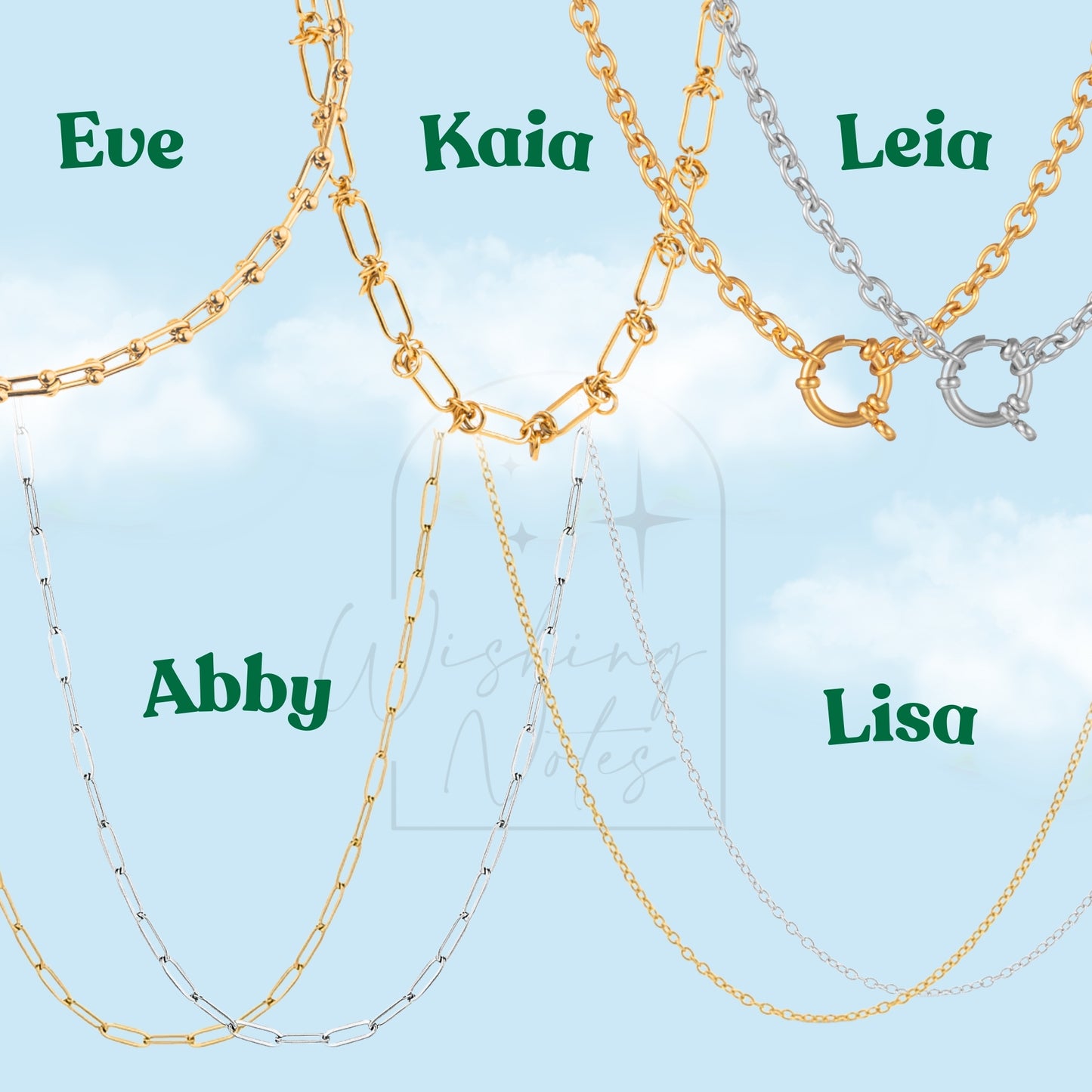 Abby Design your own Charms Necklaces (Large PaperClip)